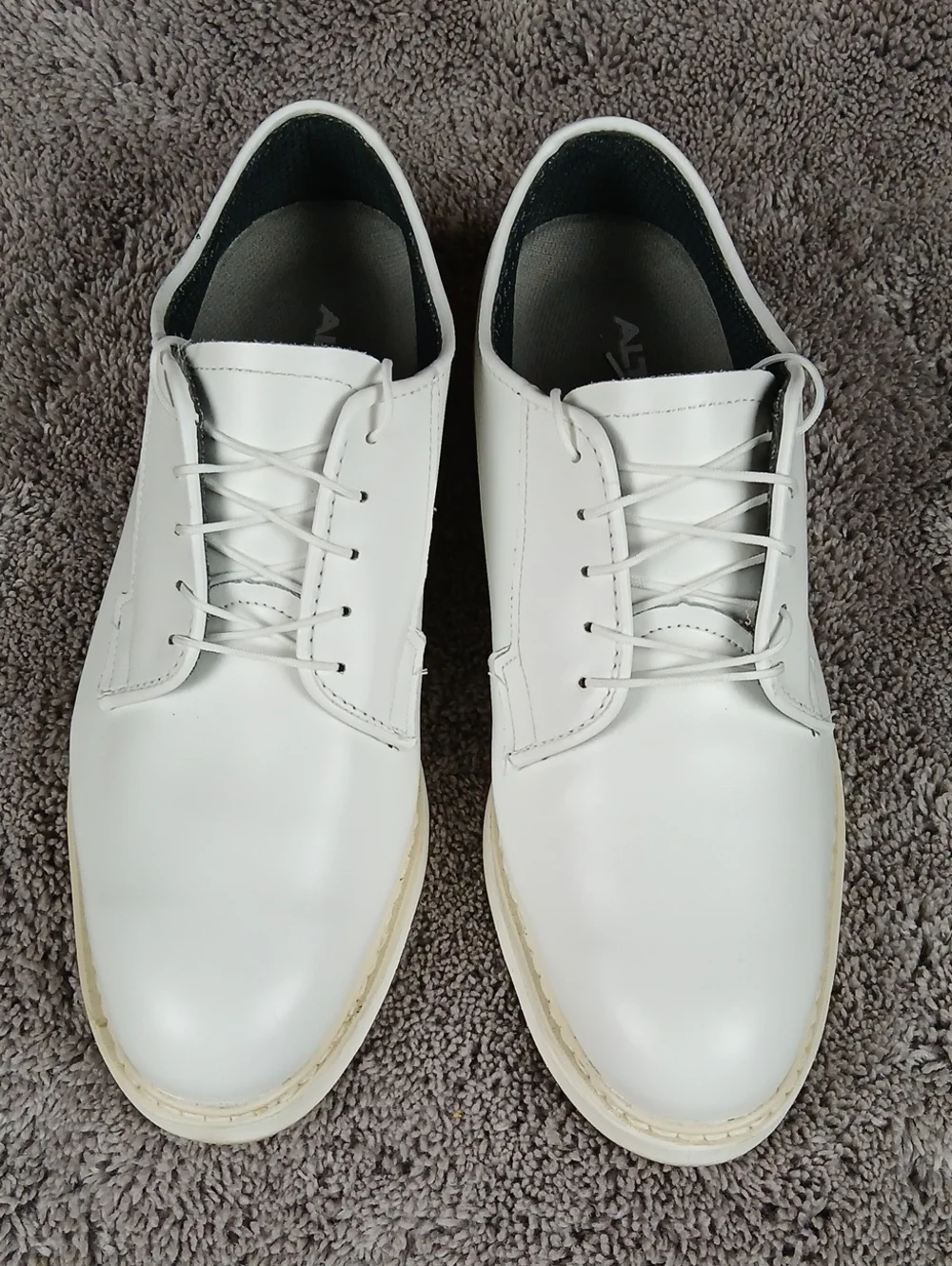 Altama 629308 USN White Leather Mil Spec Dress Oxford Shoes Size 9E Wide